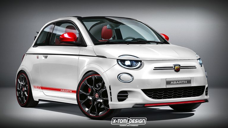 Rendering Of A Fiat 500 Abarth Based On The New 500e Is Very Convincing