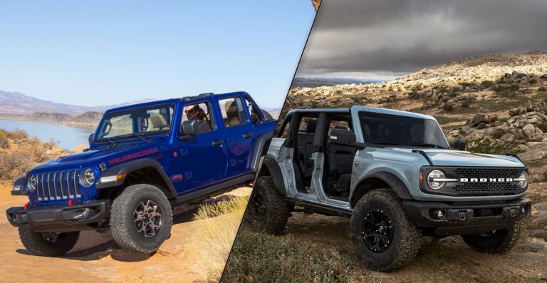 2021 Ford Bronco vs. 2020 Jeep Wrangler Spec Comparison