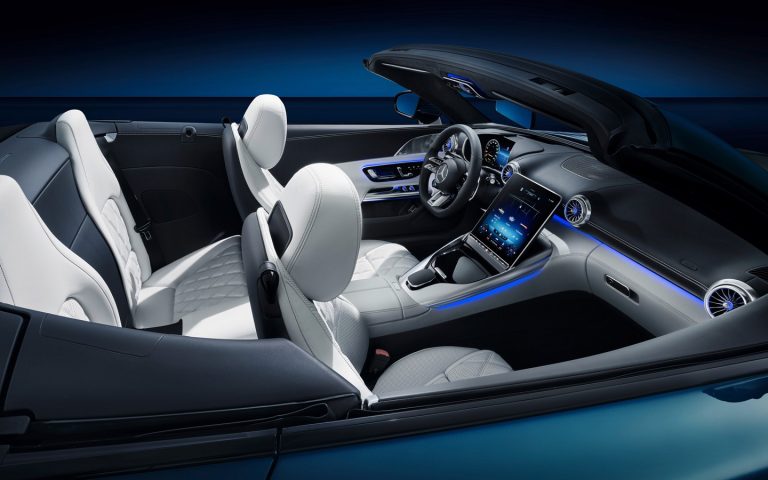 New Mercedes-AMG SL Gets Back Seats, Power-Tilt Touchscreen