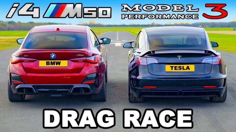 Tesla Model 3 Performance vs BMW i4 M50i Drag Race Results are Eye-Opening