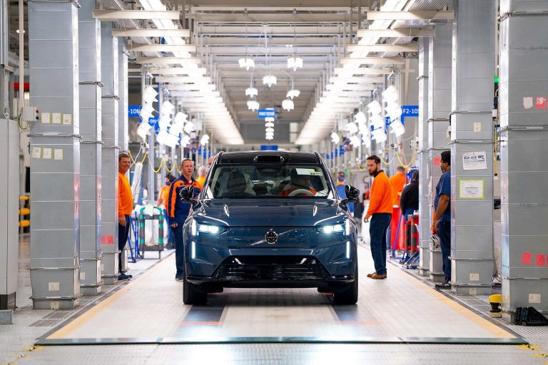 Volvo Begins Production of Fully Electric EX90 SUV