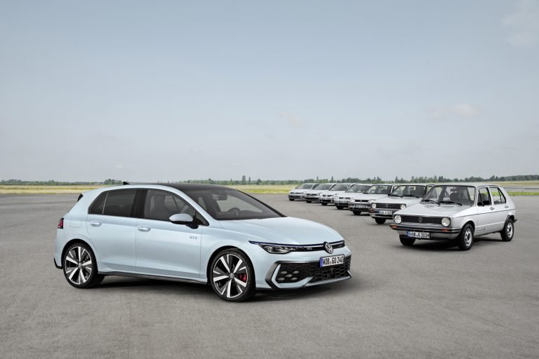 Eight generations of the Volkswagen Golf