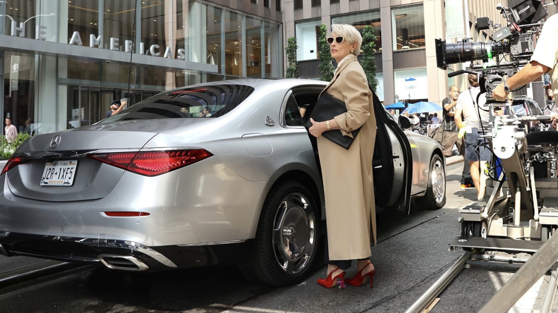 On set of The Devil's Wear Prada on July 25, 2025, New York (Sources: Fabebook, Merryl Steep Edits)